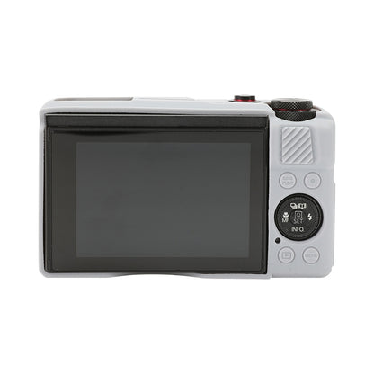 For Canon PowerShot G7 X Mark II / G7X2 Soft Silicone Protective Case with Lens Cover(Grey) - Protective Case by PMC Jewellery | Online Shopping South Africa | PMC Jewellery | Buy Now Pay Later Mobicred