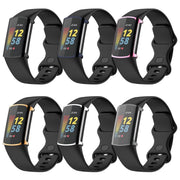 For Fitbit Charge 6 / 5 Full Coverage TPU Electroplated Watch Protective Case(Silver)