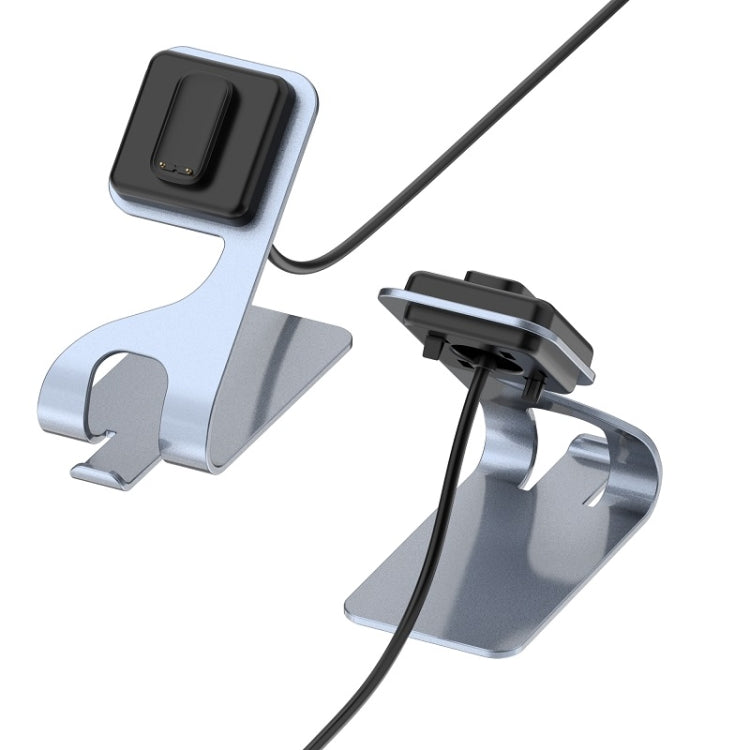 For Fitbit Charge 6 / Luxe Portable Magnetic Metal Charger Holder(Grey) - Charger by PMC TechLife | Online Shopping South Africa | PMC TechLife