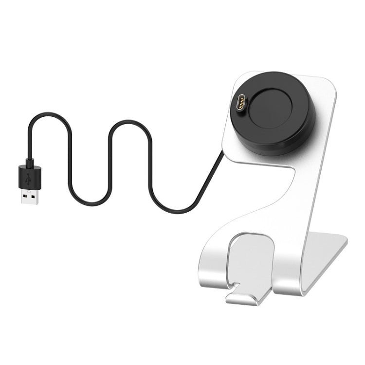 For Venu3 / Venu3S / Vivoactive 5 Portable Magnetic Metal Charger Holder with Data Function(Silver) - Charger by PMC TechLife | Online Shopping South Africa | PMC TechLife