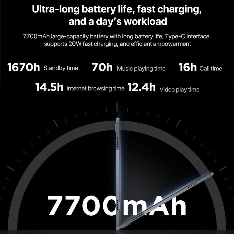 Lenovo K10 Pro 10.6 inch WiFi Tablet, 4GB+64GB, Android 12, MediaTek Helio G80 Octa Core, Support Face Identification(Grey) - free shipping - PMC TechLife - Order now!