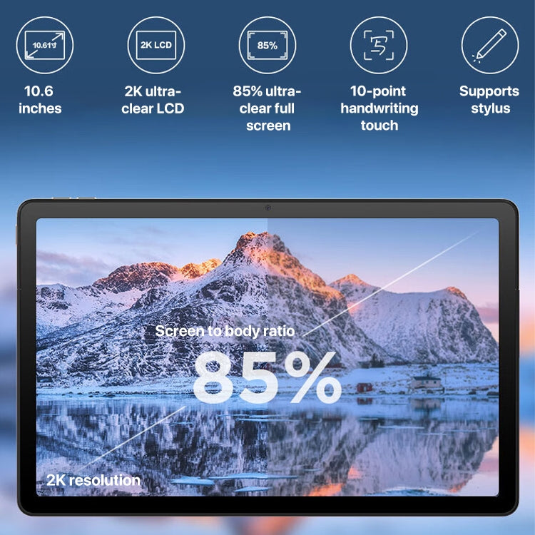 Lenovo K10 Pro 10.6 inch WiFi Tablet, 4GB+128GB, Android 12, MediaTek Helio G80 Octa Core, Support Face Identification(Grey) - free shipping - PMC TechLife - Order now!