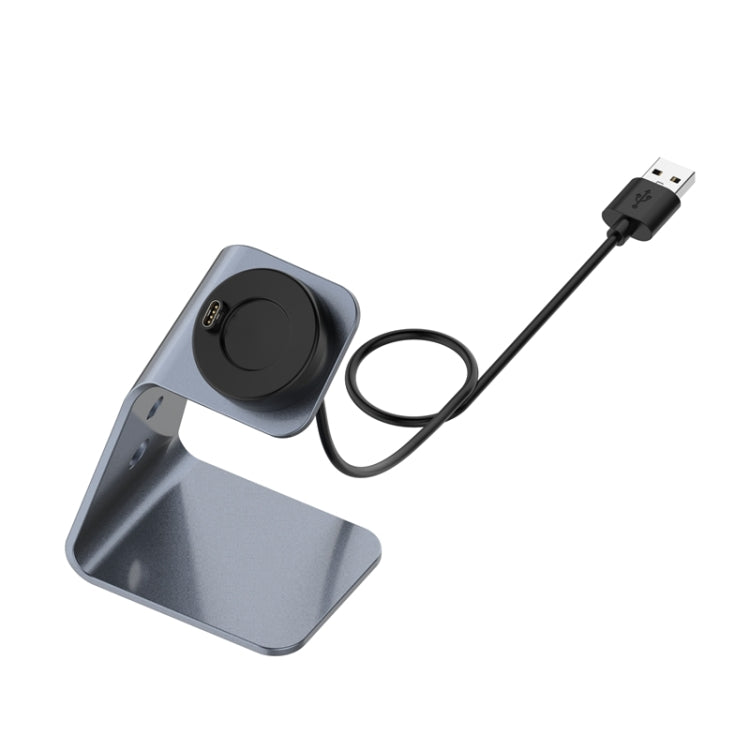 For Venu3 / Venu3S / Vivoactive 5 Portable Metal Charger Holder with Data Function, Left Interface(Grey) - free shipping - PMC TechLife - Order now!