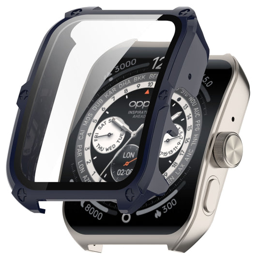 For OPPO Watch 4 Pro PC + Tempered Film Integrated Watch Protective Case(Ink Blue) -  by PMC Jewellery | Online Shopping South Africa | PMC Jewellery
