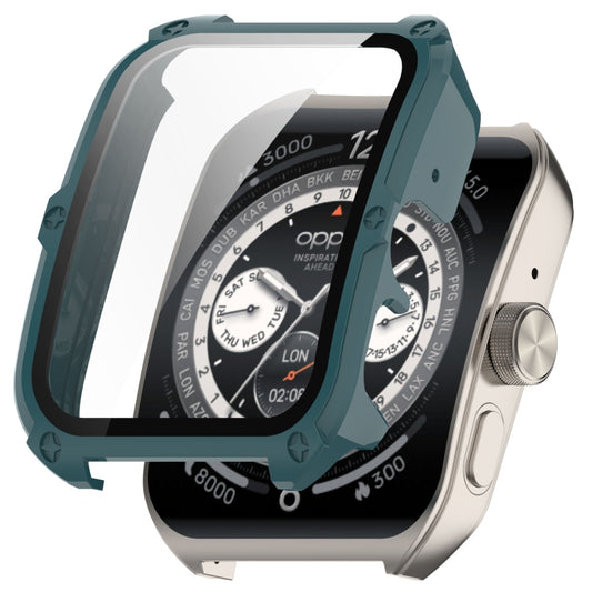 For OPPO Watch 4 Pro PC + Tempered Film Integrated Watch Protective Case(Pine Green) -  by PMC Jewellery | Online Shopping South Africa | PMC Jewellery