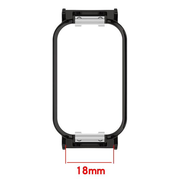 For Xiaomi Smart Band 8 Active / Redmi Band 2 Metal Frame Watch Protective Case(Black)