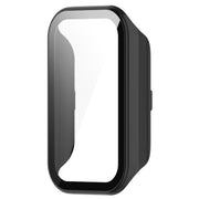 For Xiaomi Smart Band 8 Active / Redmi Band 2 PC + Tempered Film Integrated Watch Protective Case(Black)