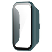 For Xiaomi Smart Band 8 Active / Redmi Band 2 PC + Tempered Film Integrated Watch Protective Case(Pine Green)