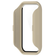 For Xiaomi Smart Band 8 Active / Redmi Band 2 PC + Tempered Film Integrated Watch Protective Case(Ivory White)