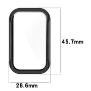 For Xiaomi Smart Band 8 Active / Redmi Band 2 PC + Tempered Film Integrated Watch Protective Case(Ivory White)