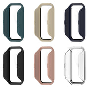 For Xiaomi Smart Band 8 Active / Redmi Band 2 PC + Tempered Film Integrated Watch Protective Case(Black)