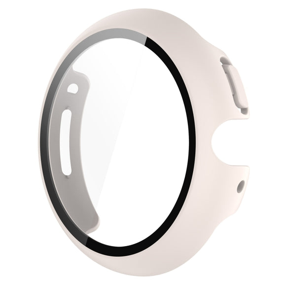 For Google Pixel Watch 2 PC + Tempered Film Integrated Watch Protective Case(White)