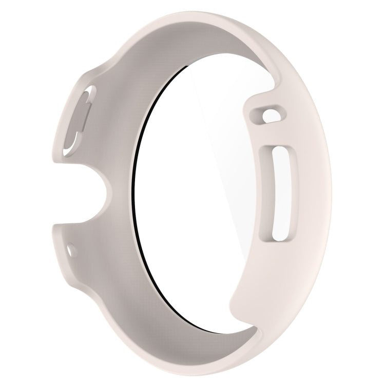 For Google Pixel Watch 2 PC + Tempered Film Integrated Watch Protective Case(White) - Watch Cases by PMC TechLife | Online Shopping South Africa | PMC TechLife