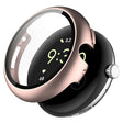 For Google Pixel Watch 2 PC + Tempered Film Integrated Watch Protective Case(Rose Gold) - Watch Cases by PMC TechLife | Online Shopping South Africa | PMC TechLife