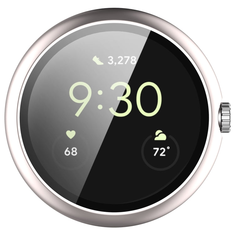 For Google Pixel Watch 2 PC + Tempered Film Integrated Watch Protective Case(Starlight Color) - Watch Cases by PMC TechLife | Online Shopping South Africa | PMC TechLife