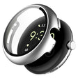 For Google Pixel Watch 2 PC + Tempered Film Integrated Watch Protective Case(Silver) - Watch Cases by PMC TechLife | Online Shopping South Africa | PMC TechLife