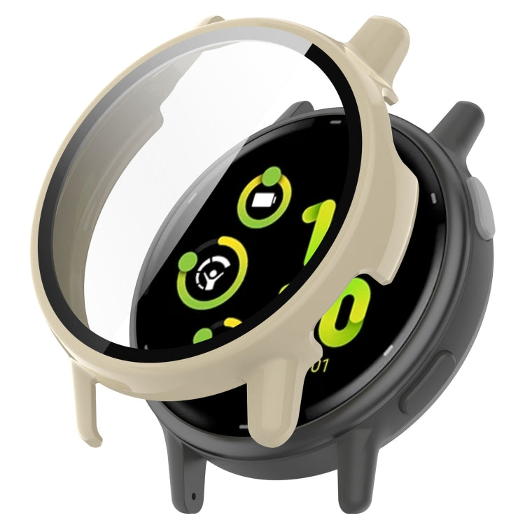 Compatible with Garmin vivoactive 5 / Active 5 PC + Tempered Film Integrated Watch Protective Case(Ivory) - free shipping - PMC TechLife - Order now!