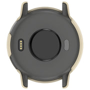 Compatible with Garmin vivoactive 5 / Active 5 PC + Tempered Film Integrated Watch Protective Case(Ivory)