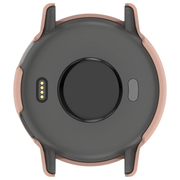 For Garmin vivoactive 5 / Active 5 PC + Tempered Film Integrated Watch Protective Case(Pink)