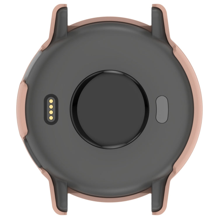 For Garmin vivoactive 5 / Active 5 PC + Tempered Film Integrated Watch Protective Case(Pink)