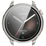 For Amazfit Balance A2286 PC + Tempered Film Integrated Watch Protective Case(Transparent White)