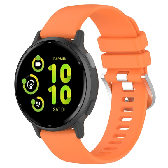 Compatible with Garmin vivoactive 5 / Active 5 20mm Silicone Watch Band(Orange)
