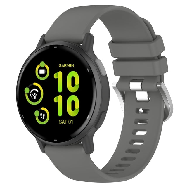 For Garmin vivoactive 5 / Active 5 20mm Silicone Watch Band(Dark Grey)