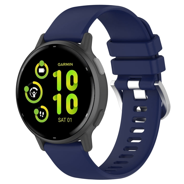 For Garmin vivoactive 5 / Active 5 20mm Silicone Watch Band(Dark Blue) - Watch Bands by PMC TechLife | Online Shopping South Africa | PMC TechLife