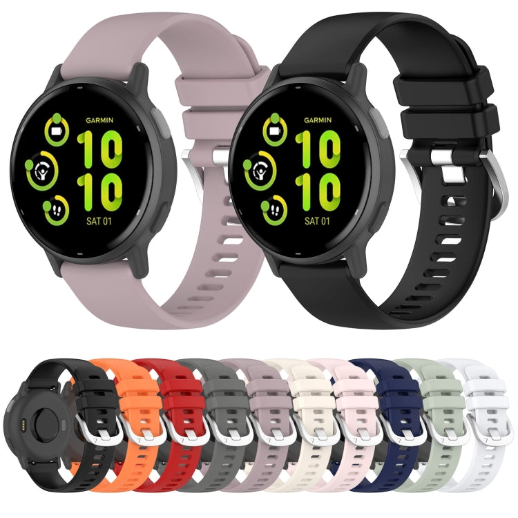 For Garmin vivoactive 5 / Active 5 20mm Silicone Watch Band(Black) - Watch Bands by PMC TechLife | Online Shopping South Africa | PMC TechLife