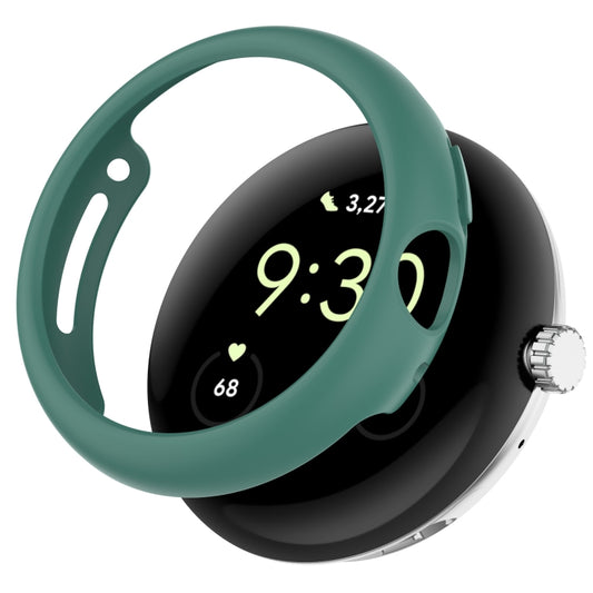 For Google Pixel Watch 2 Half Pack Hollow PC Watch Protective Case(Cyan) - Watch Cases by PMC Jewellery | Online Shopping South Africa | PMC Jewellery