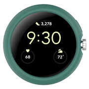 For Google Pixel Watch 2 Half Pack Hollow PC Watch Protective Case(Cyan)