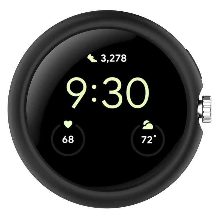 For Google Pixel Watch 2 Half Pack Hollow PC Watch Protective Case(Black) - Watch Cases by PMC TechLife | Online Shopping South Africa | PMC TechLife