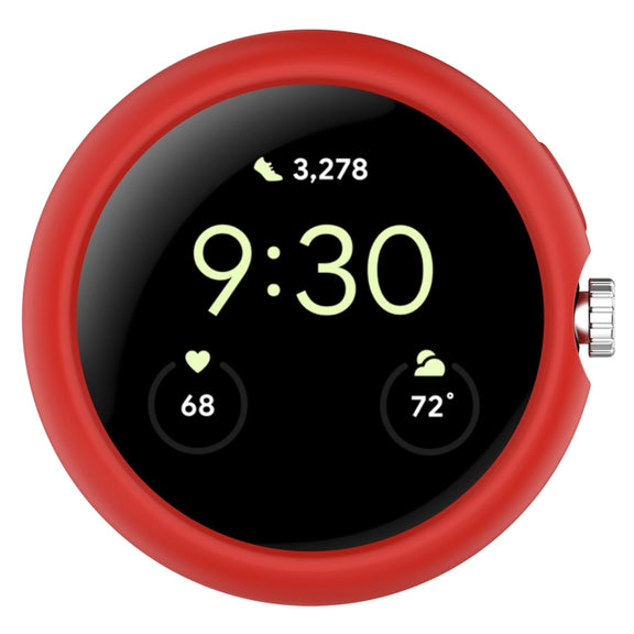 For Google Pixel Watch 2 Half Pack Hollow PC Watch Protective Case(Red)