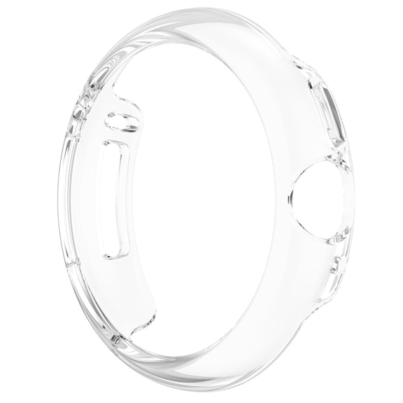 For Google Pixel Watch 2 Half Pack Hollow PC Watch Protective Case(Transparent White)