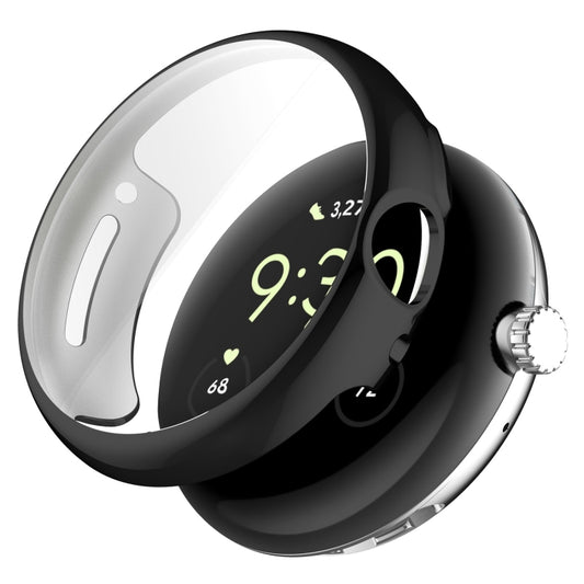 For Google Pixel Watch 2 Full Coverage TPU Electroplated Watch Protective Case(Black) - Watch Cases by PMC Jewellery | Online Shopping South Africa | PMC Jewellery
