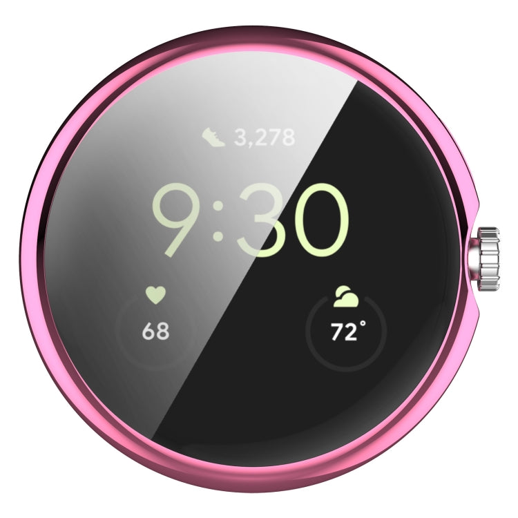 For Google Pixel Watch 2 Full Coverage TPU Electroplated Watch Protective Case(Pink) - free shipping - PMC Jewellery - Order now!