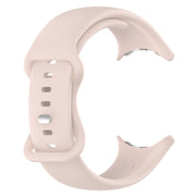 For Google Pixel Watch 2 Solid Color Silicone Watch Band, Size:S Size(Pink)