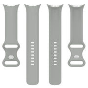 For Google Pixel Watch 2 Solid Color Silicone Watch Band, Size:L Size(Grey)