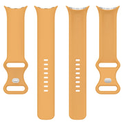 For Google Pixel Watch 2 Solid Color Silicone Watch Band, Size:L Size(Yellow)