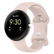 For Google Pixel Watch 2 Solid Color Silicone Watch Band, Size:L Size(Pink) - Watch Bands by PMC TechLife | Online Shopping South Africa | PMC TechLife