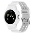 For Google Pixel Watch 2 Integrated Fully Enclosed Silicone Watch Band(White) - Watch Bands by PMC TechLife | Online Shopping South Africa | PMC TechLife