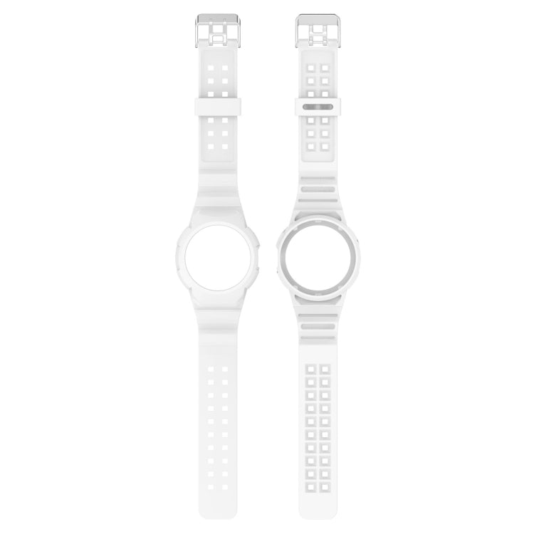 For Google Pixel Watch 2 Integrated Fully Enclosed Silicone Watch Band(White)