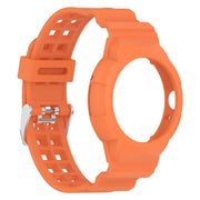 For Google Pixel Watch 2 Integrated Fully Enclosed Silicone Watch Band(Orange)