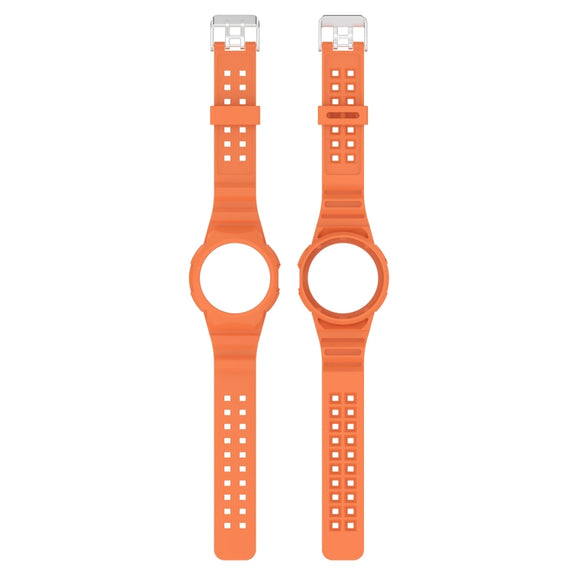 For Google Pixel Watch 2 Integrated Fully Enclosed Silicone Watch Band(Orange)