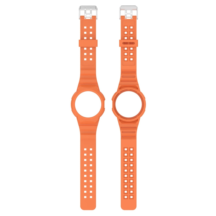 For Google Pixel Watch 2 Integrated Fully Enclosed Silicone Watch Band(Orange)
