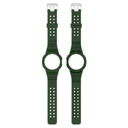For Google Pixel Watch 2 Integrated Fully Enclosed Silicone Watch Band(Army Green)