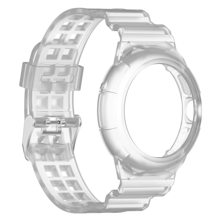 For Google Pixel Watch 2 Integrated Fully Enclosed Silicone Watch Band(Transparent)
