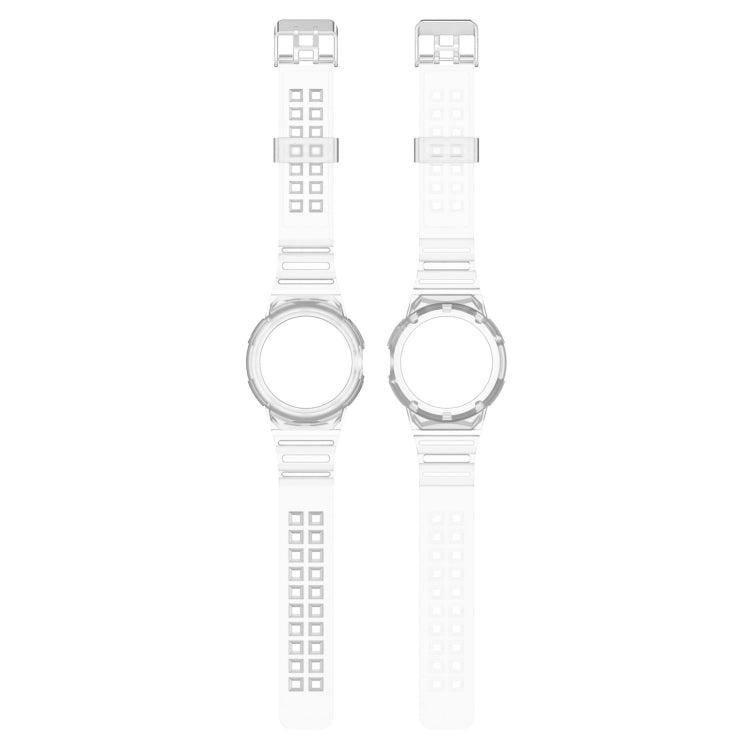 For Google Pixel Watch 2 Integrated Fully Enclosed Silicone Watch Band(Transparent) - Watch Bands by PMC TechLife | Online Shopping South Africa | PMC TechLife