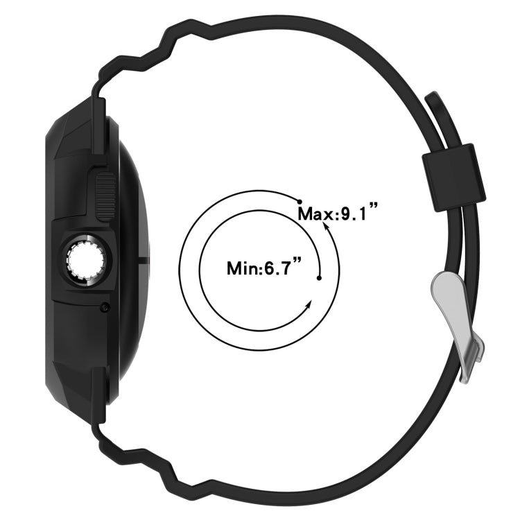 For Google Pixel Watch 2 Integrated Fully Enclosed Silicone Watch Band(Transparent Black) - Watch Bands by PMC TechLife | Online Shopping South Africa | PMC TechLife