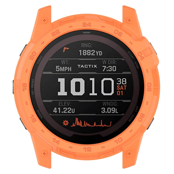 For Garmin Tactix 7 Amoled Armor Hollow TPU Watch Protective Case(Orange)